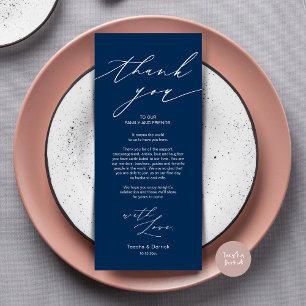Minimalist Wedding Place Setting Thank You Card