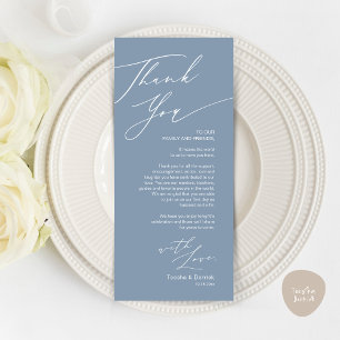 Minimalist Wedding Place Setting Thank You Card