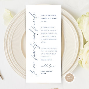 Minimalist Wedding Place Setting Thank You Card