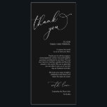 Minimalist Wedding Place Setting Thank You Card<br><div class="desc">This is the Modern romantic classy calligraphy, in black and white theme, Place Setting Thank You Cards. Share the love and show your appreciation to your guests, when they sit down at their seat and read this personalised charming thank you place setting card. It's a wonderful way to kick off...</div>