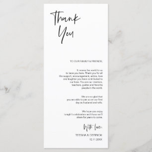 Minimalist, Wedding Place Setting Thank You Cards