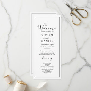 Minimalist Wedding Program Programme