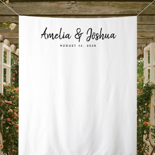 Minimalist Wedding Reception Decor Backdrop Tapestry