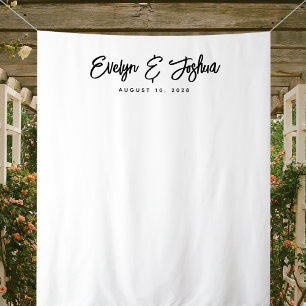 Minimalist Wedding Reception Decor Backdrop Tapestry