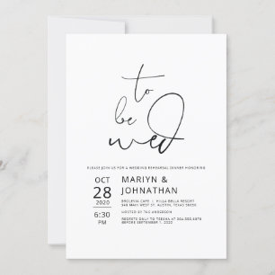 Minimalist Wedding Rehearsal Dinner Invitations