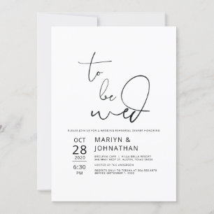 Minimalist Wedding Rehearsal Dinner Invitations