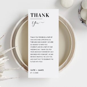 Minimalist Wedding Rehearsal Thank You Card