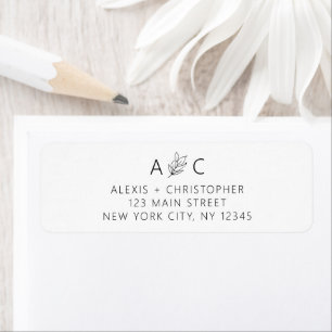 Minimalist Wedding Return Address Label