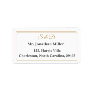Minimalist Wedding Return Address Label