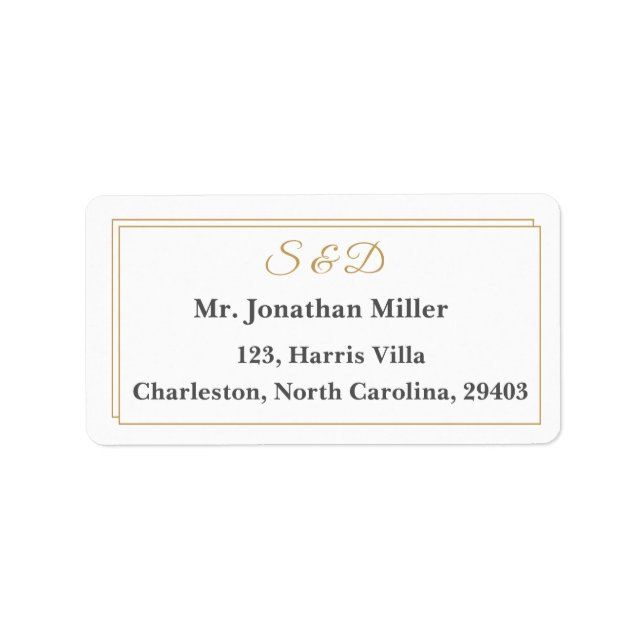 Minimalist Wedding Return Address Label (Front)