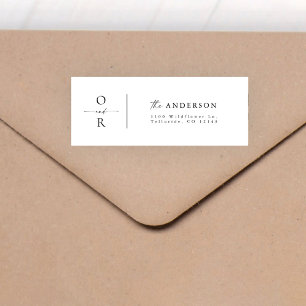 Minimalist Wedding Return Address Label