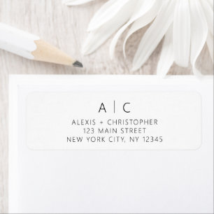 Minimalist Wedding Return Address Label
