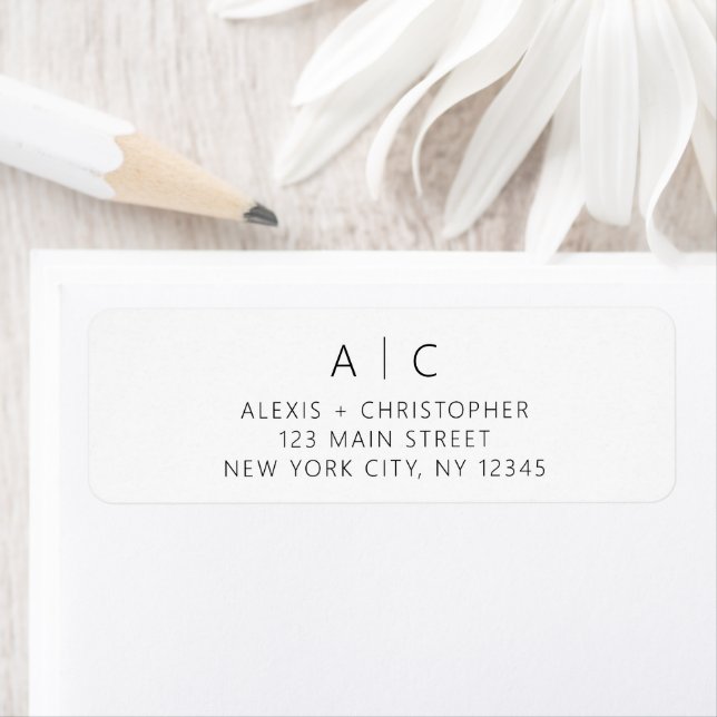 Minimalist Wedding Return Address Label (Insitu)