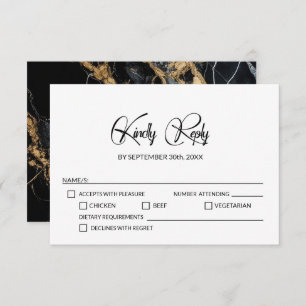 Minimalist Wedding RSVP Card