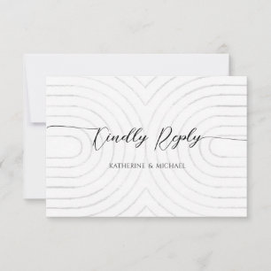 Minimalist wedding RSVP card