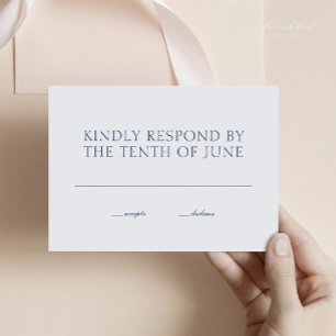 Minimalist Wedding RSVP Card   Modern Typographic 
