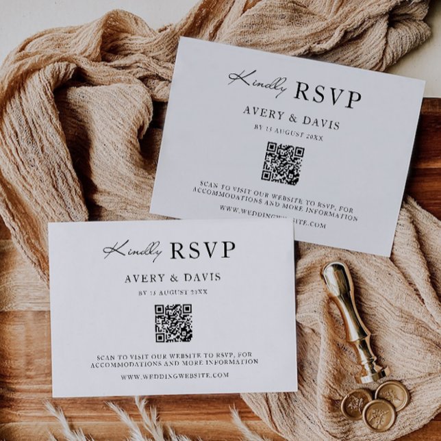 Minimalist Wedding RSVP Card Template (Minimalist Wedding RSVP Card Template)