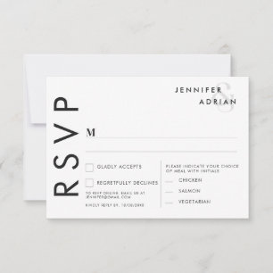Minimalist Wedding RSVP Cards