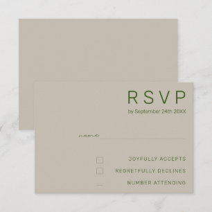 Minimalist Wedding RSVP Cards