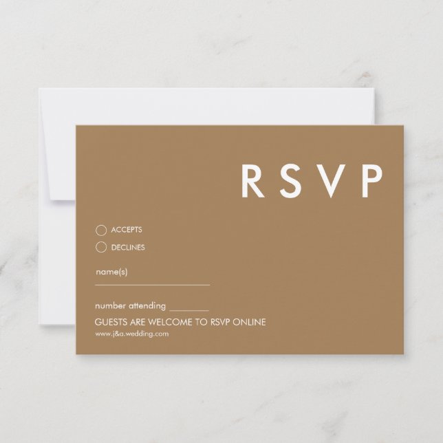 Minimalist Wedding RSVP Cards (Front)
