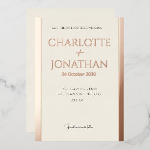 Minimalist Wedding Save the date