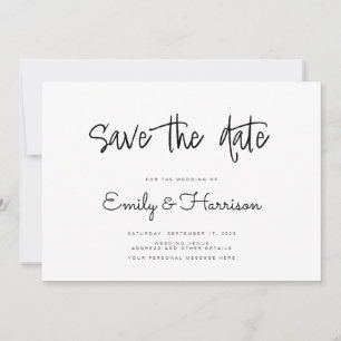 Minimalist Wedding Save the Date Card