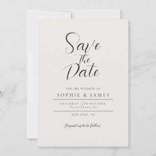 Minimalist Wedding Save The Date  Invitation