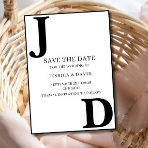 Minimalist Wedding Save The Date Modern Card