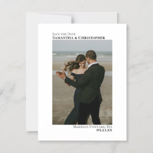 Minimalist Wedding Save the Date Vertical Photo Magnetic Invitation