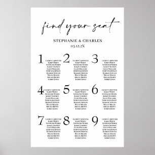 Minimalist Wedding Seating Chart