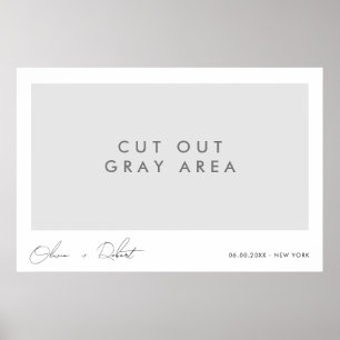 Minimalist Wedding Selfie Frame Poster