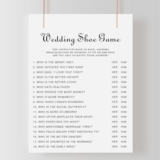 Minimalist Wedding Shoe Game (Creator Uploaded)