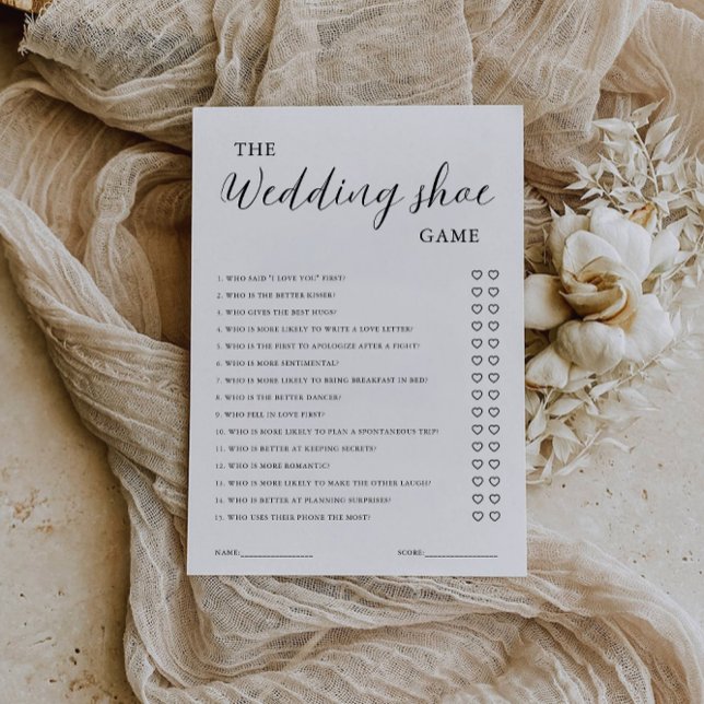 Minimalist Wedding Shoe Game Template, Invitation (Minimalist Wedding Shoe Game Template, Invitation)