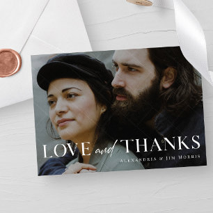 Minimalist Wedding   Simple and Chic Design Thank You Card