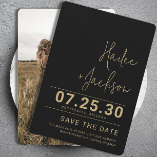 Minimalist Wedding Stylish Clean Simple Bold Save The Date
