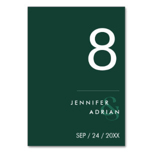 Minimalist Wedding Table Number - Customisable