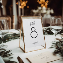 Minimalist Wedding Table Numbers – Elegant Table