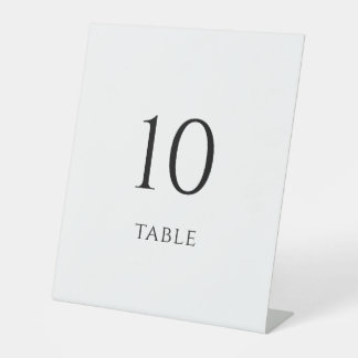 Minimalist Wedding Table Numbers Pedestal Sign