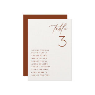 Minimalist Wedding Table Seating Card