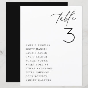 Minimalist Wedding Table Seating Print