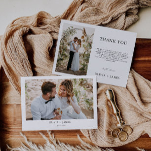 Minimalist Wedding Thank You Card