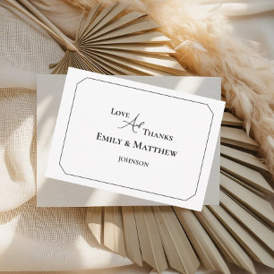 Minimalist Wedding Thank You Card With QR Code