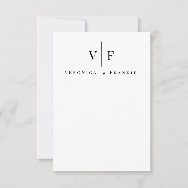 Minimalist Wedding Thank You Cards (Front)