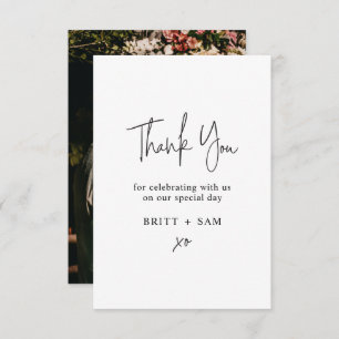 Minimalist Wedding Thank You Custom Photo Script