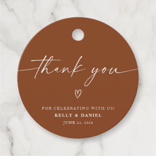 Minimalist Wedding Thank You Favour Tags