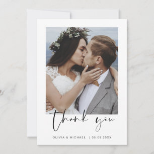 Minimalist Wedding Thank You Photo Thank You Invitation
