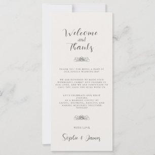 Minimalist Wedding Thank You Table Place Card