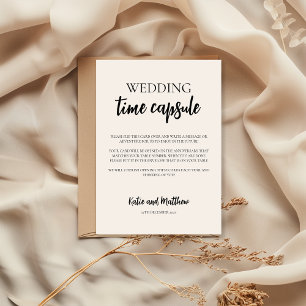 Minimalist Wedding Time Capsule Card