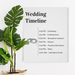 Minimalist Wedding Timeline poster