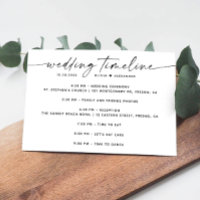 Minimalist Wedding Timeline | Script Itinerary